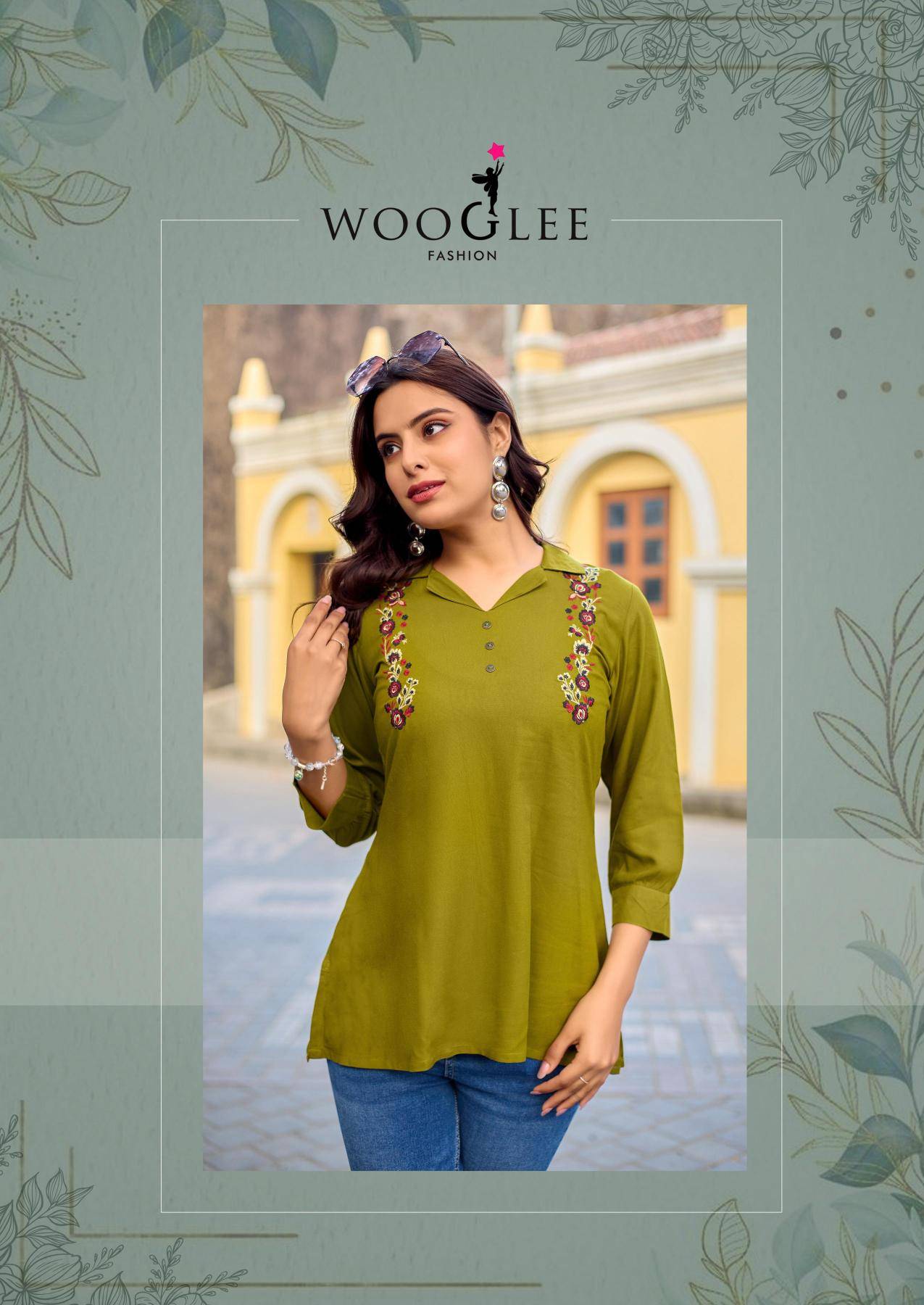 Wooglee liyana short top Long kurtis wholesale in Kolkata